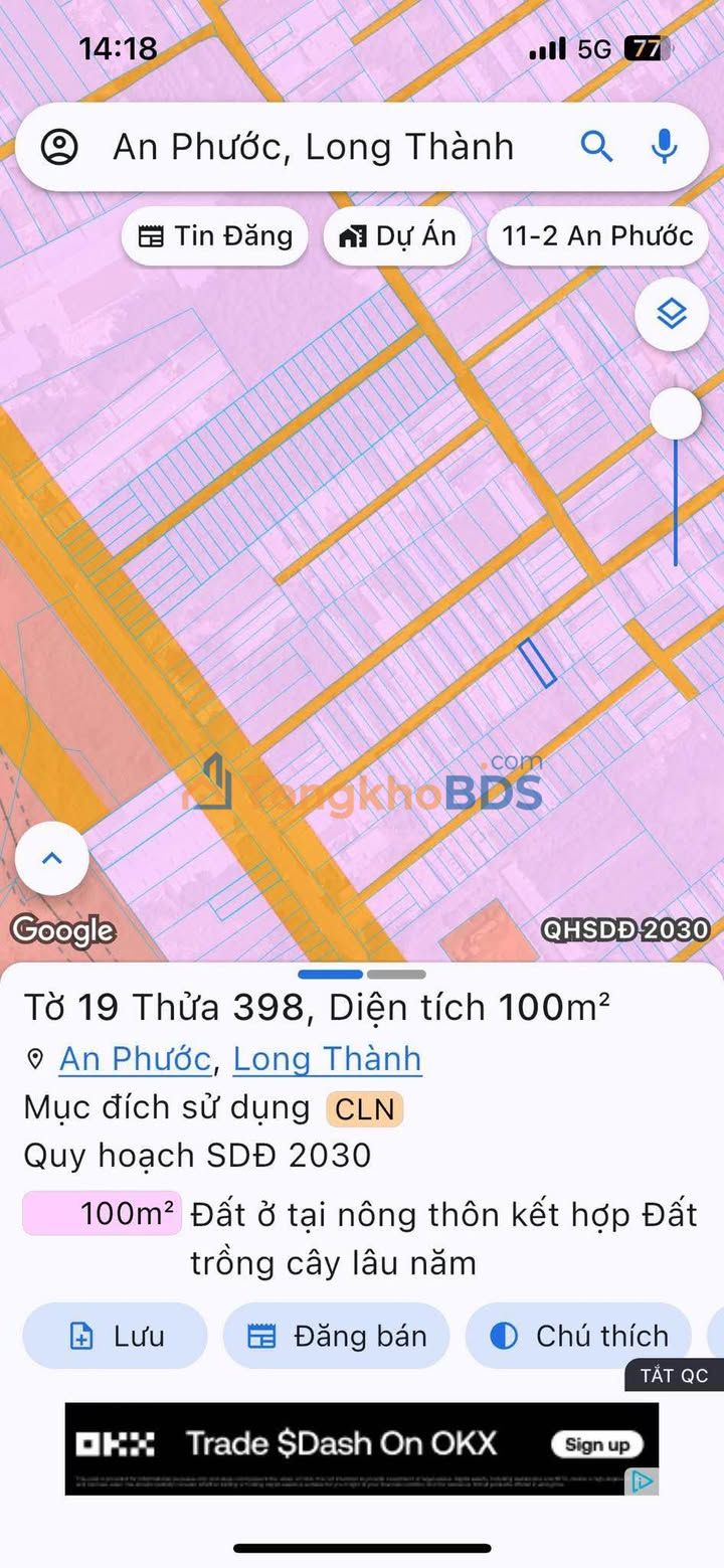 Bán Đất 100m² Sổ Riêng Tại Long Thành, Đồng Nai - Giá 1.099 Tỷ