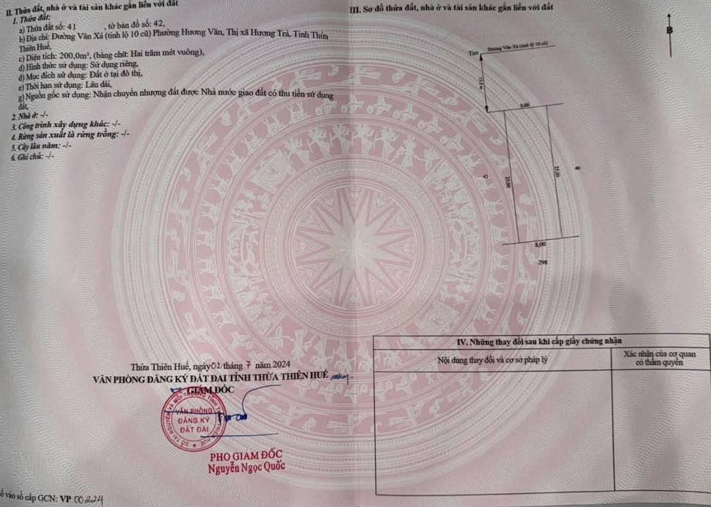 Đất Mặt Tiền Văn Xá 200m² - Gần KCN Hương Văn, Giá Tốt