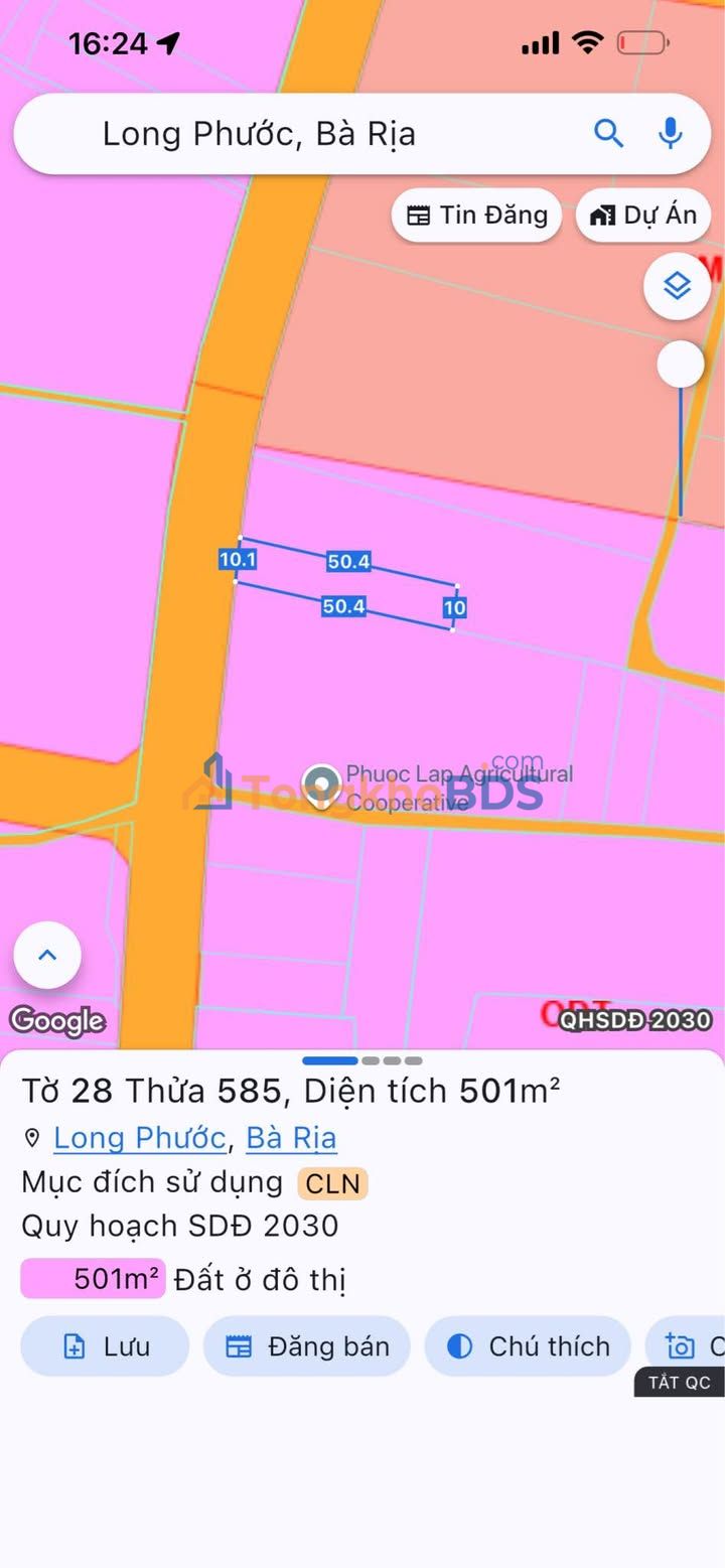 Đất Vàng 500m² Mặt Tiền Đường 66 Phường Long Tâm, Bà Rịa - Sổ Hồng Riêng