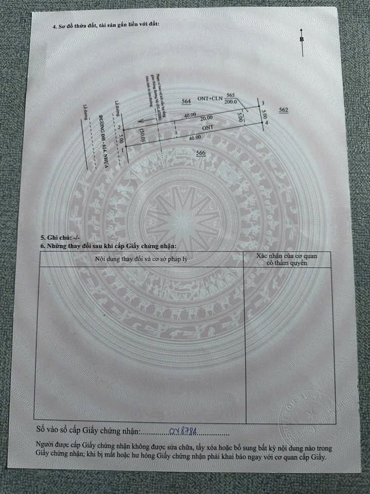 Đất Mặt Tiền DH614 Bàu Bàng 200m² - Sổ Đỏ 100% Thổ Cư