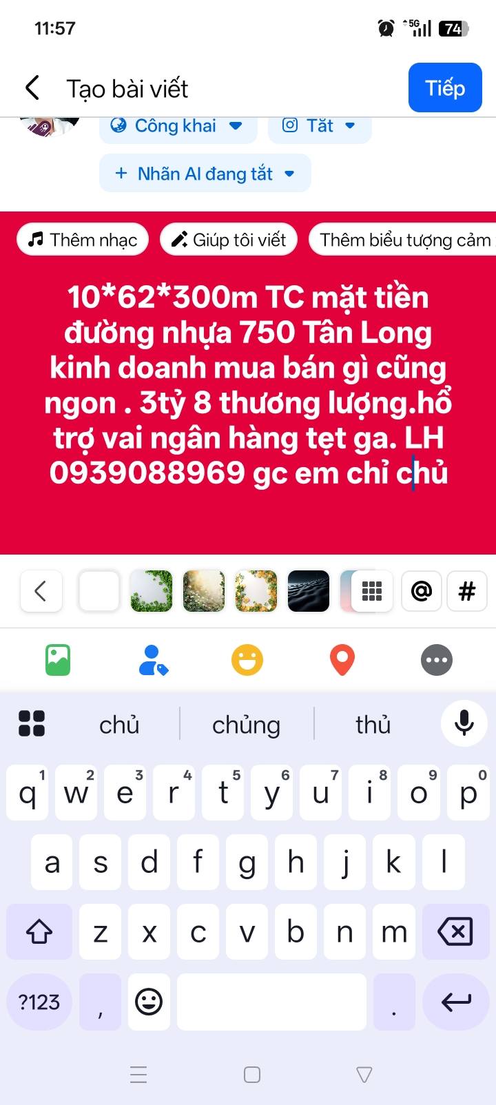 Đất Mặt Tiền Đường Nhựa 750, Phú Giáo, Bình Dương - 1860m², Kinh doanh Đa Ngành