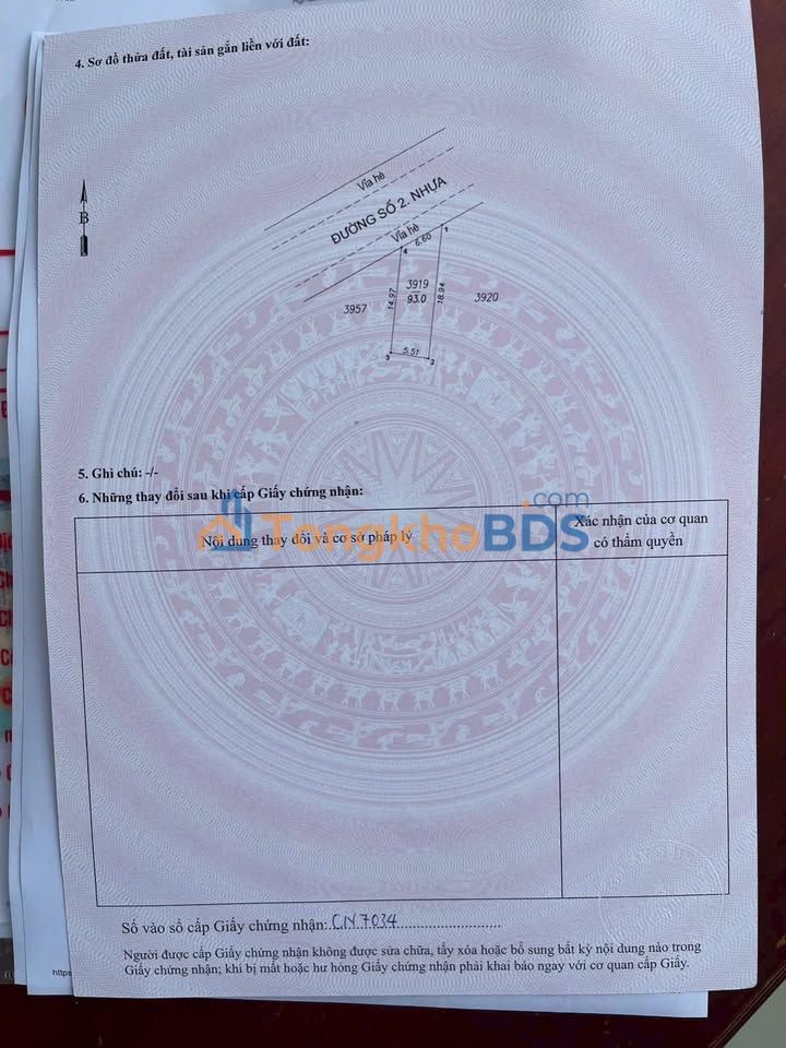 Đất Nền Dĩ An 93m² Thổ Cư Full - KDC Đồng Chàm Giá Tốt