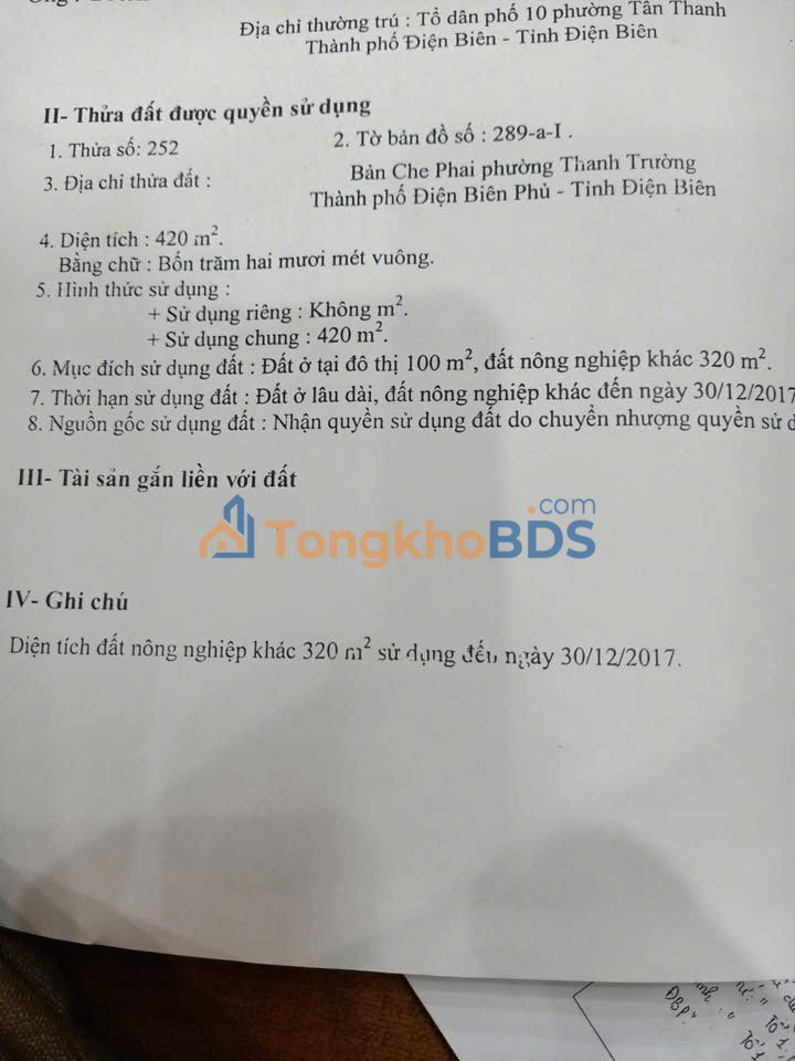 Bán đất 420m² mặt tiền đường động lực, Điện Biên Phủ - Sẵn sổ hồng