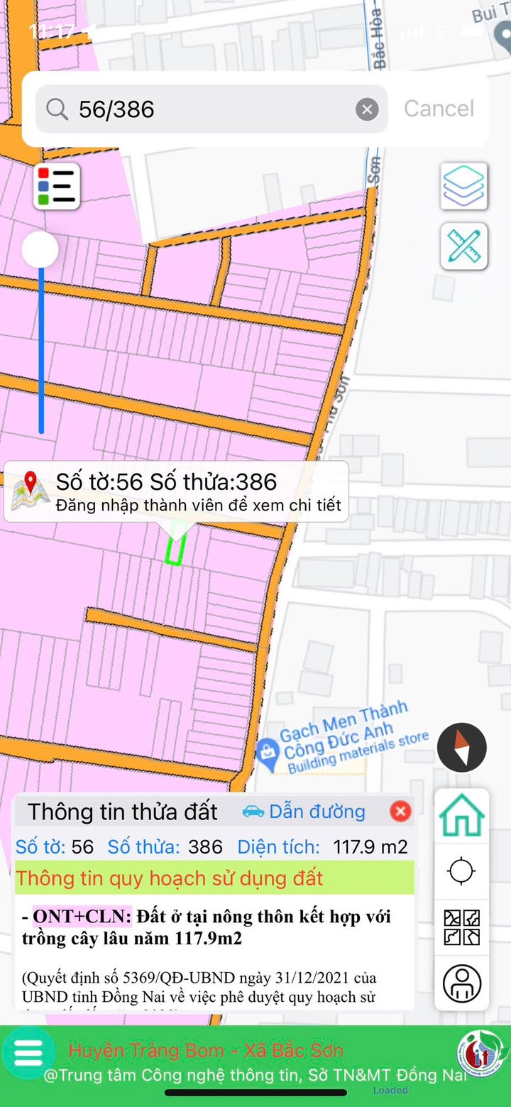 Đất Nền Sổ Riêng Bắc Sơn, Trảng Bom - 117m² Giá 1.5 Tỷ
