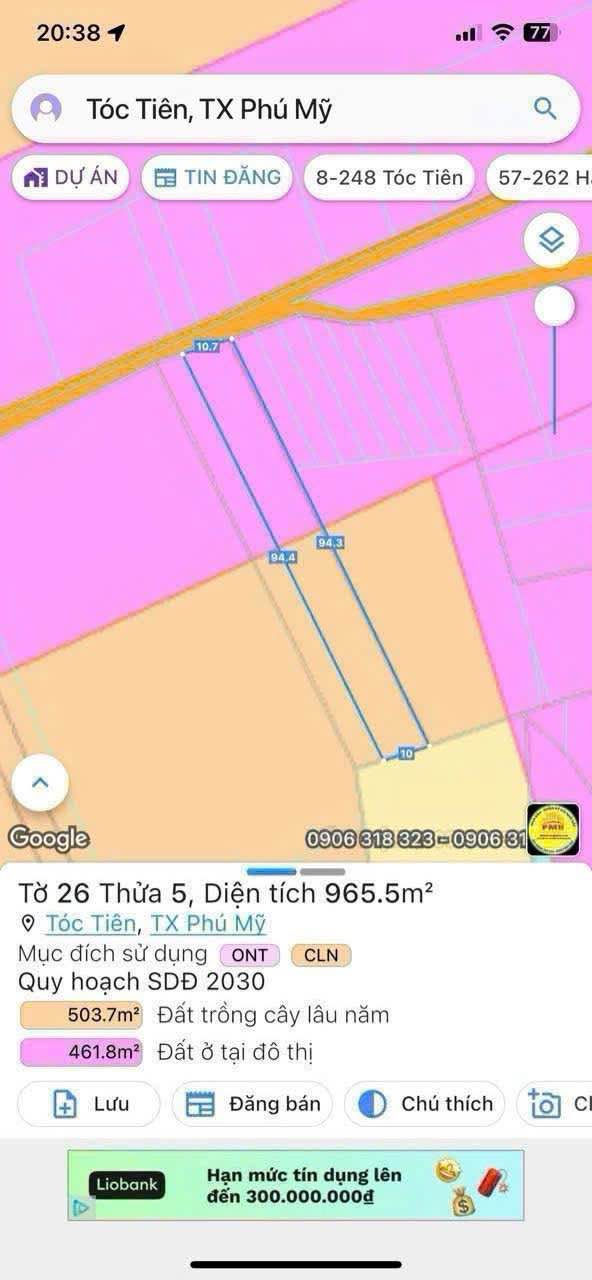 Bán Gấp Đất Vườn 970m² Tóc Tiên, Phú Mỹ - Giá 2.1 Tỷ, Sẵn Sàng Xây Dựng