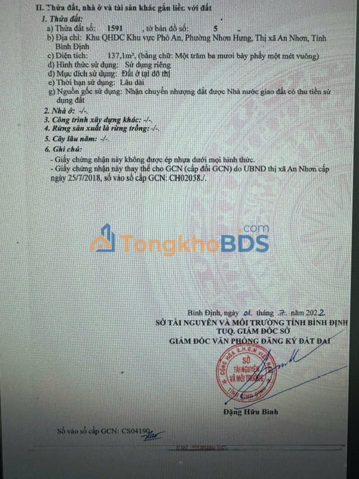 Bán Gấp 2 Lô TĐC Phò An, An Nhơn, Bình Định - 137m²/lô, Giá 2.2 Tỷ