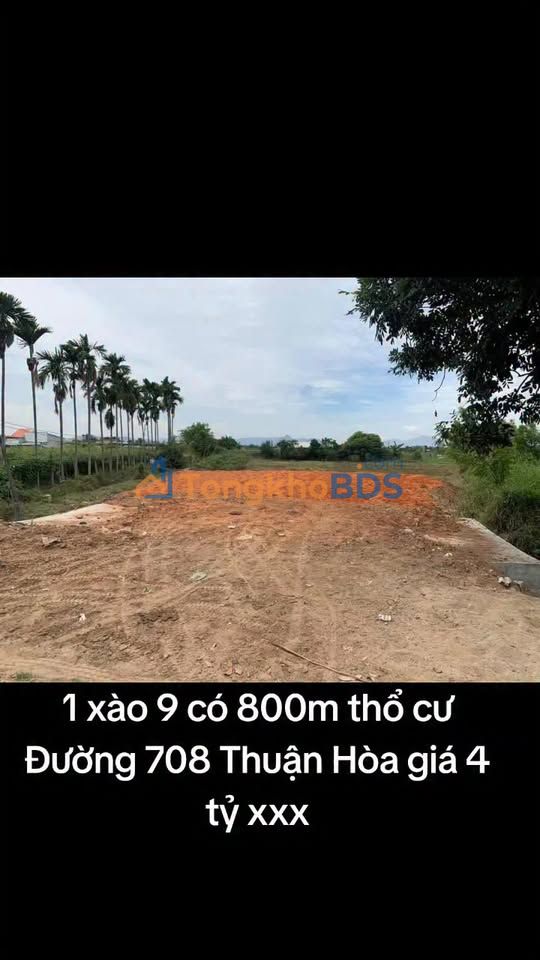 Đất nền Đường 708 Ninh Phước 800m² 4,9 tỷ - Sổ đỏ chính chủ