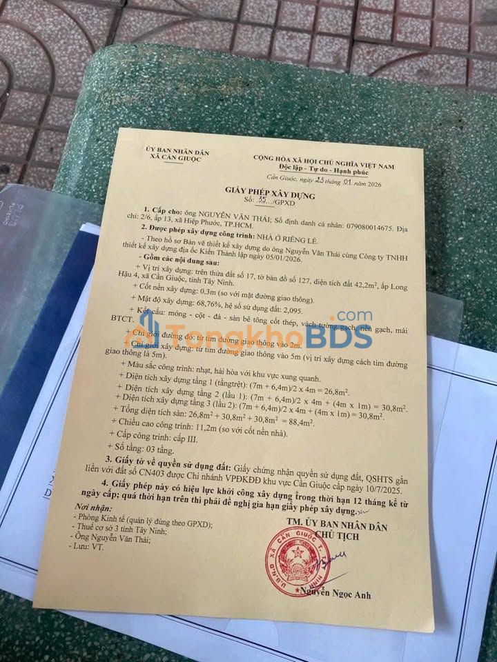 Nhà 2 Lầu 48m² Xã Long Hậu, Cần Giuộc - Sổ GPXD, Giá 1.3 Tỷ