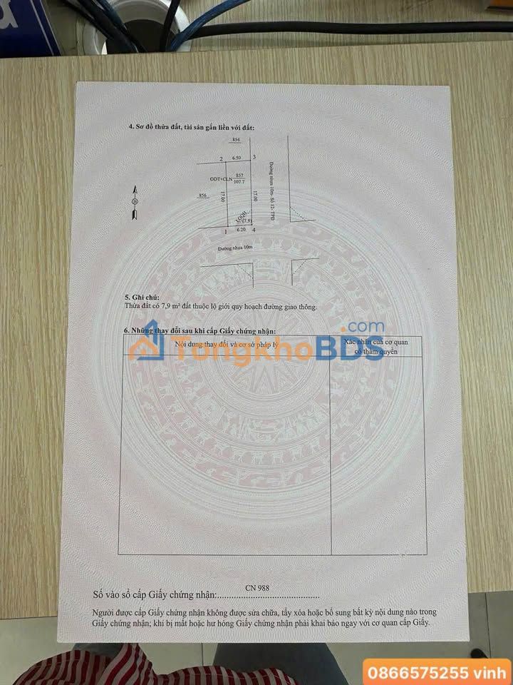 Bán Đất 2 Mặt Hẻm Trần Phú, Tây Ninh - 105m², Nở Hậu, Sổ Hồng