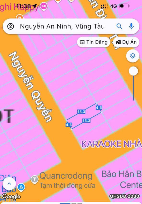 Bán Đất Chí Linh 1 Vũng Tàu 68m² Full Thổ Cư - Giá 7.2 Tỷ