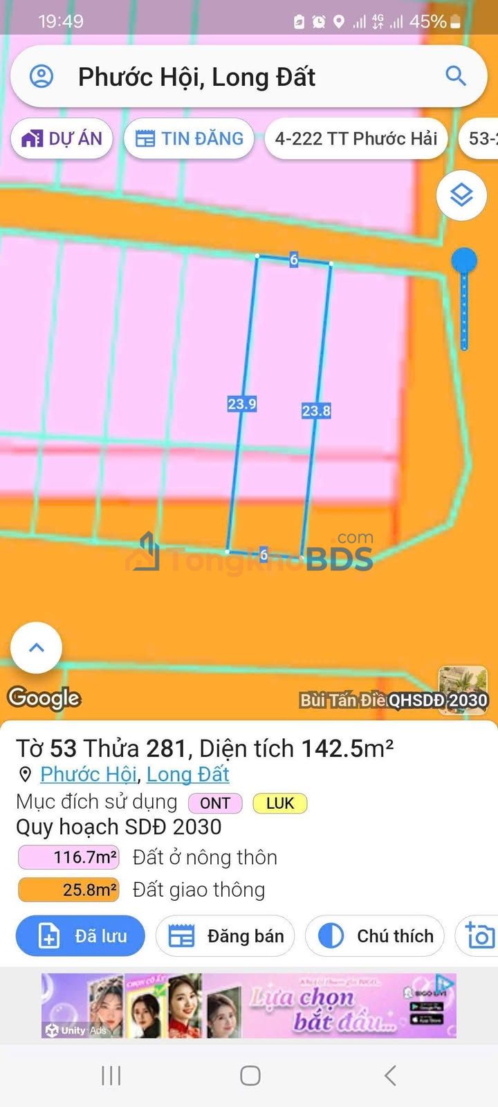 Bán Gấp Đất 2 Mặt Tiền Phước Hội, BR-VT - Kinh doanh & An cư Lý tưởng