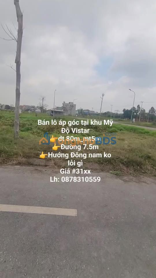 Đất Áp Góc Mỹ Độ Vistar, Bắc Giang - 80m² Hướng Đông Nam, Giá 3.1 Tỷ