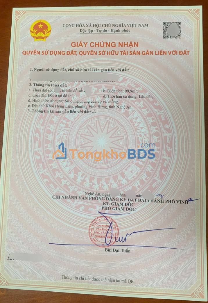 Bán đất Nghi Lộc 99.9m² - Sổ đỏ chính chủ, gần BV Ung Bướu