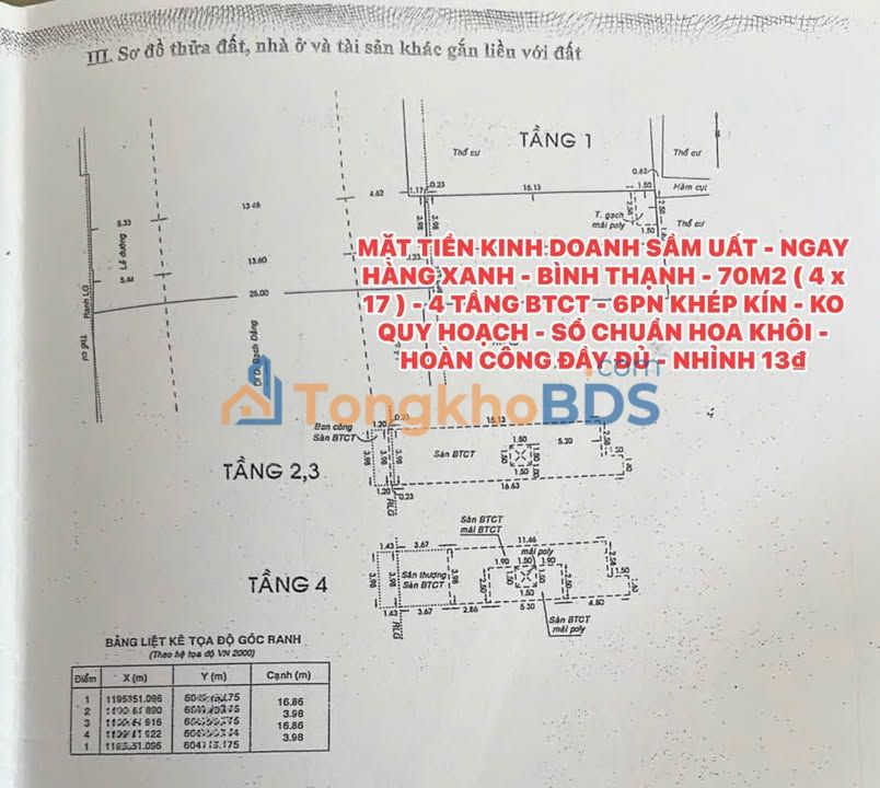 Nhà Mặt Tiền Kinh Doanh Hàng Xanh, Bình Thạnh - 70m², 6PN, 13 Tỷ