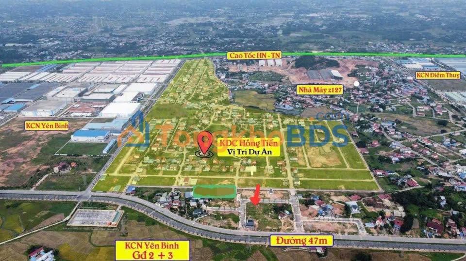 Đất nền TDC Hồng Tiến - Phổ Yên, Thái Nguyên 100m² - Sổ đỏ sẵn sàng