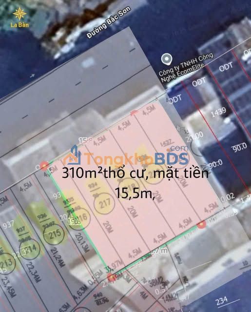 Mặt Tiền Kinh Doanh Đường Bắc Sơn, Thái Nguyên - 310m², 6 Tầng - Giá 57 Tỷ