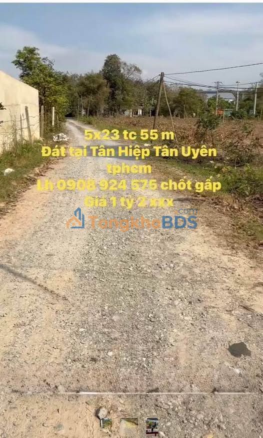 Đất nền Tân Hiệp, Tân Uyên 115m² - Sổ hồng riêng, ô tô tận nơi