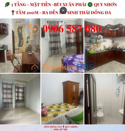 Nhà 3 Tầng Mặt Tiền Bùi Xuân Phái, Quy Nhơn - 4.08 Tỷ, Gần Hồ Sinh Thái