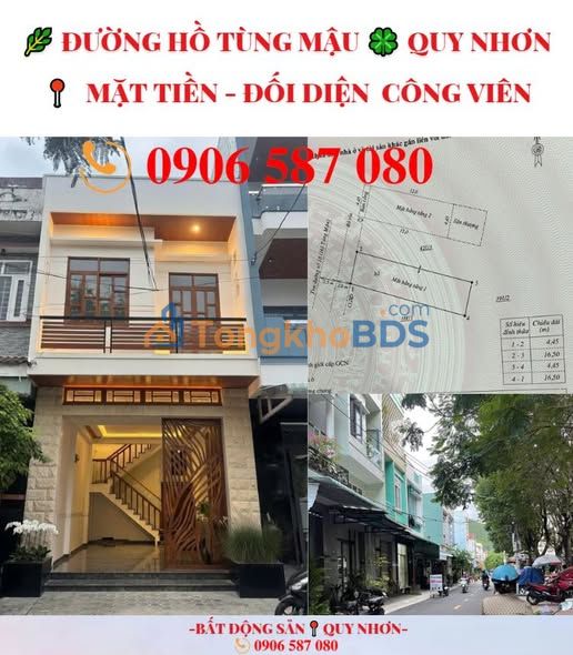 Nhà Mặt Tiền Hồ Tùng Mậu Quy Nhơn 73.4m² - Ngay Chợ, 4.35 Tỷ