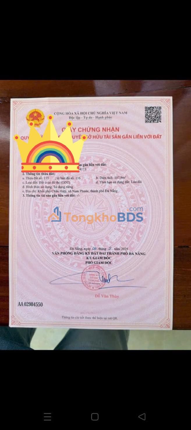 Đất Tặng Nhà Sổ Hồng 100m² Nam Phước, Quảng Nam - Giá Đầu Tư Sốc