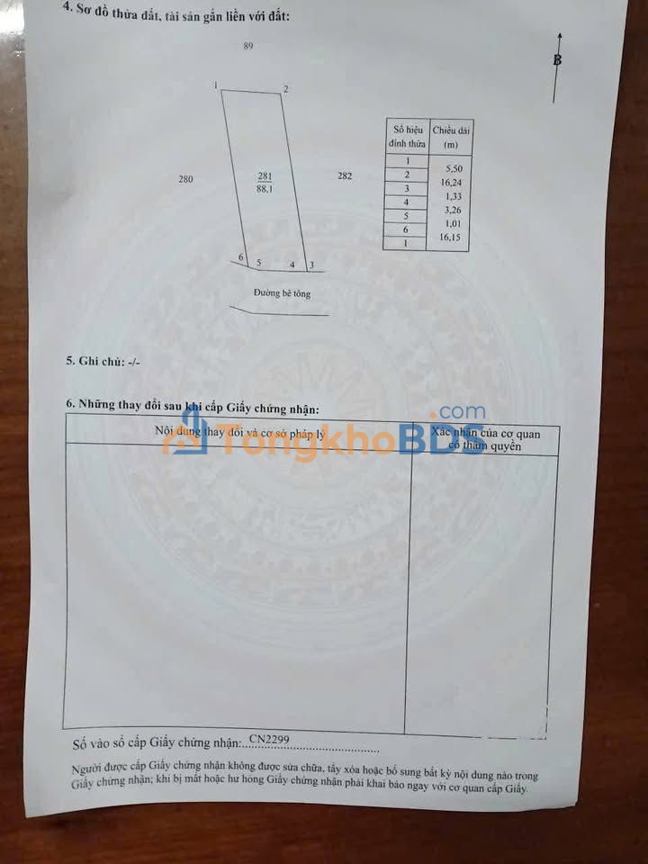 Đất Vĩnh Long 88.1m² - Sổ hồng 139 Triệu - Gần Phà Tân Nguyên