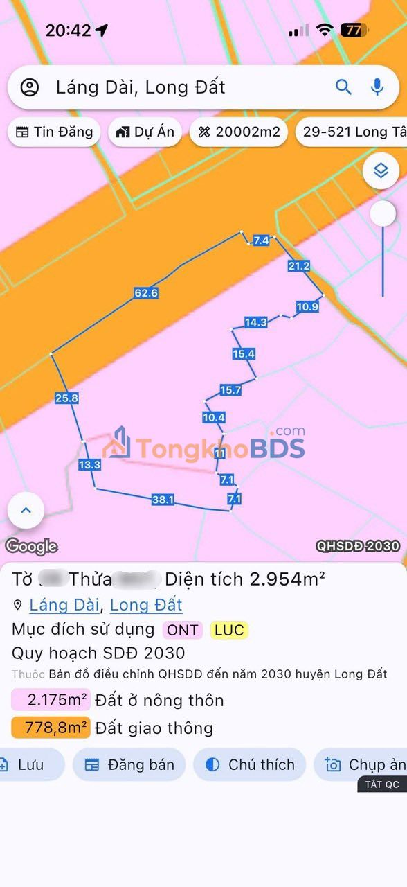 Đất Vàng QL55 Đất Đỏ BR-VT 2954m² - Kinh Doanh, Kho Bãi, Đầu Tư Sinh Lời