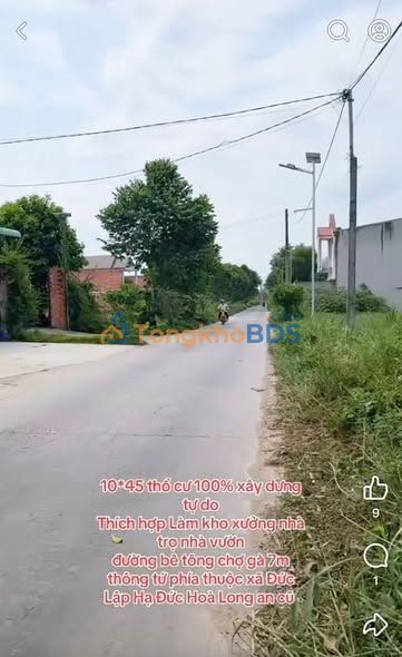 Đất nền Đức Hòa Long An 450m² thổ cư 100% - Giá 2.7 tỷ