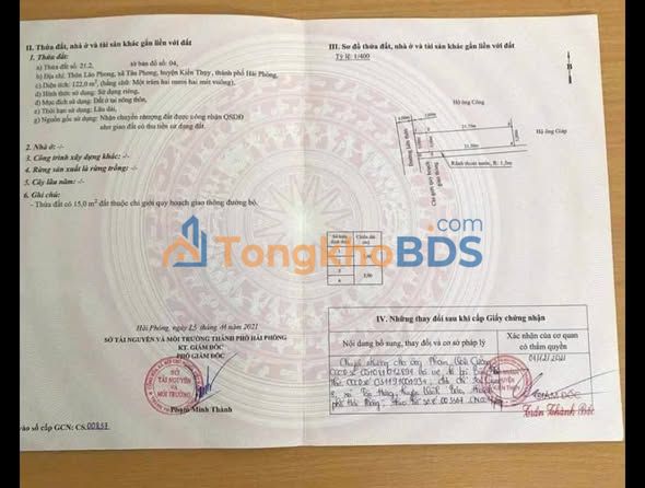 Đất Nền Lão Phong, Kiến Thụy 122m² - Sổ Đỏ Rõ Ràng, Giá 2.25 Tỷ