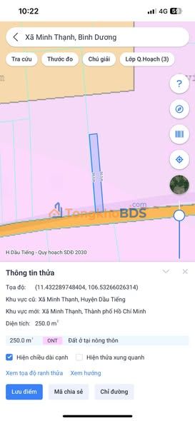 Đất nền Minh Thạnh, Dầu Tiếng - 250m² Sổ hồng riêng, giá chỉ từ 6xx triệu