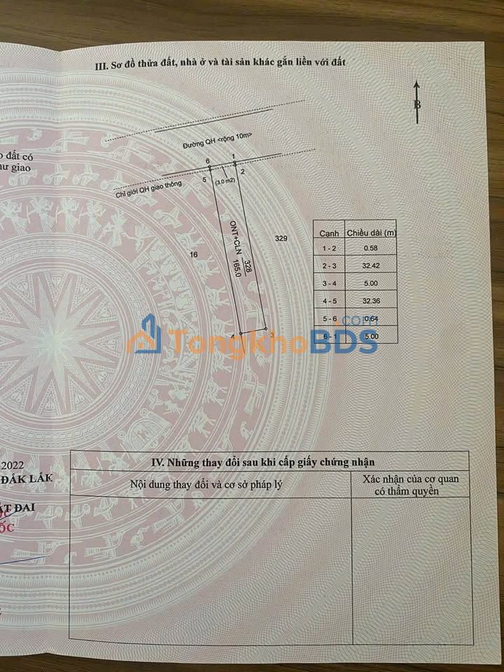 Đất nền Đường nhựa QH, Phường Tân An, BMT - 165m² - Giá 1.45 Tỷ