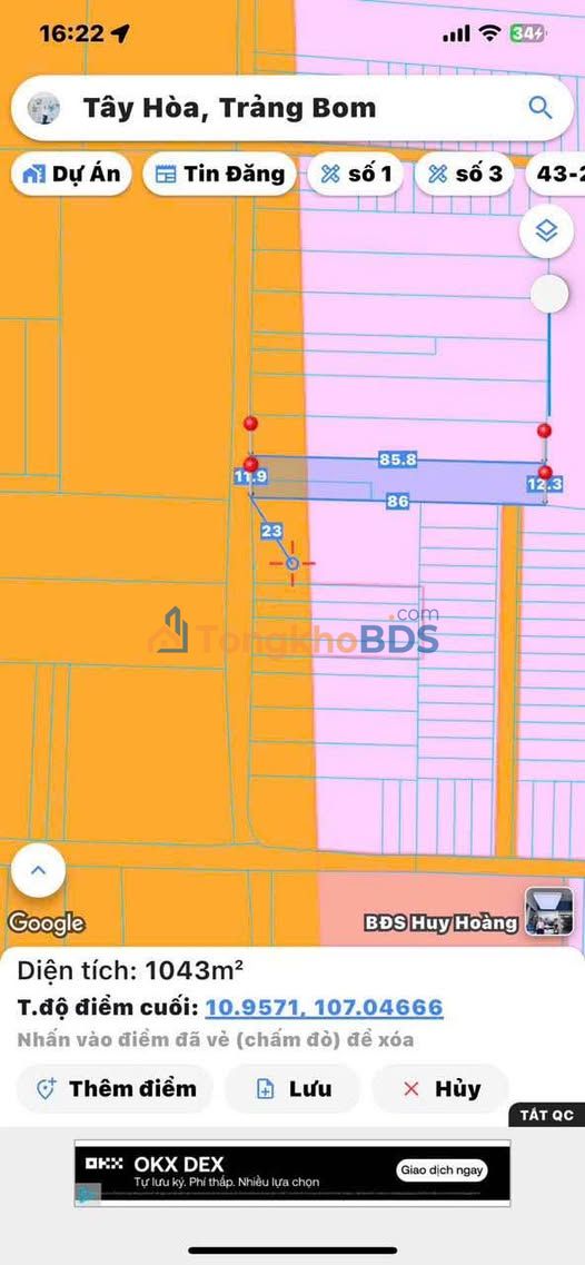 Bán đất mặt tiền Vành đai 4 Trảng Bom 360m², giá đầu tư