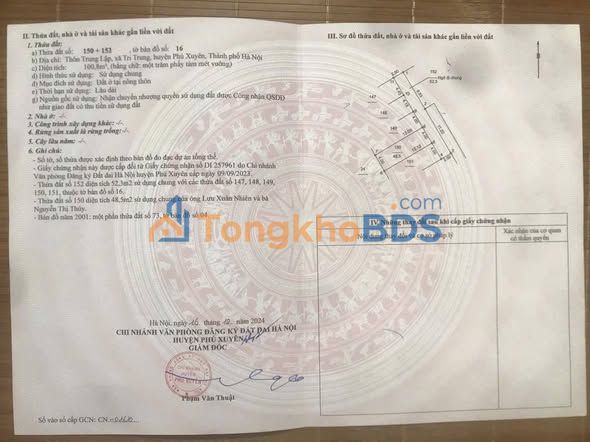 Đất nền Thường Tín 48.5m² - Sổ đỏ chính chủ, ô tô đỗ cửa