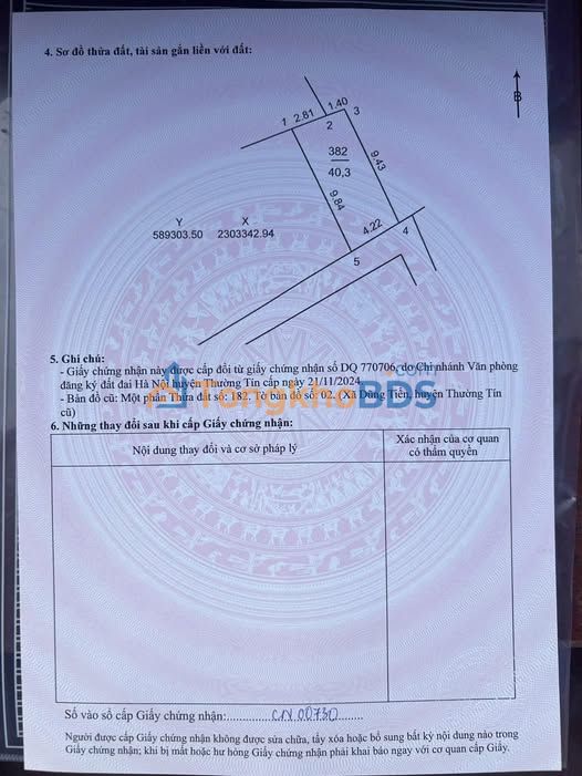 Đất Dũng Tiến, Thường Tín 40.3m² - Sổ Đỏ Sẵn Sàng, Vượng Khí Sinh Tài