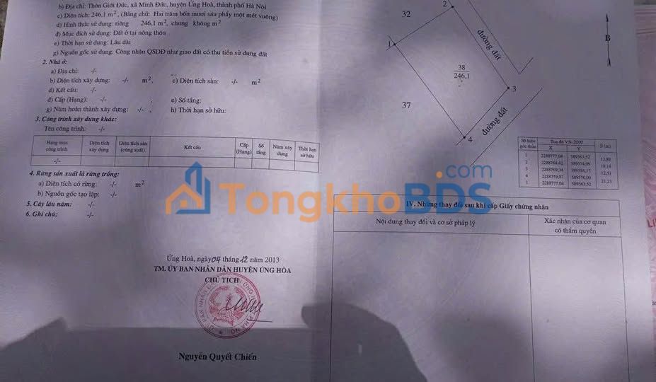 Đất Lô Góc Minh Đức, Ứng Hòa - 246m² Sổ Đỏ Sẵn Sàng Đầu Tư