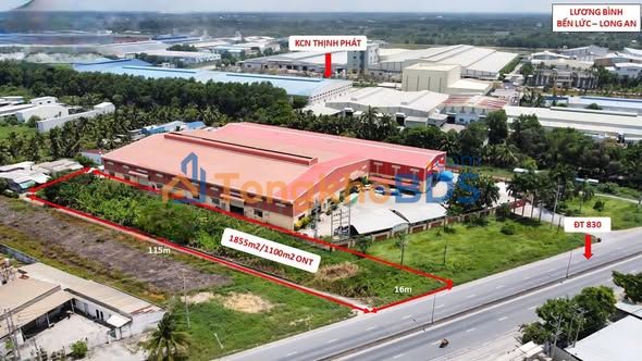 Đất Mặt Tiền Tỉnh Lộ 830 Bến Lức 1900m² (1100m² Thổ Cư) - Giá 16 Tỷ