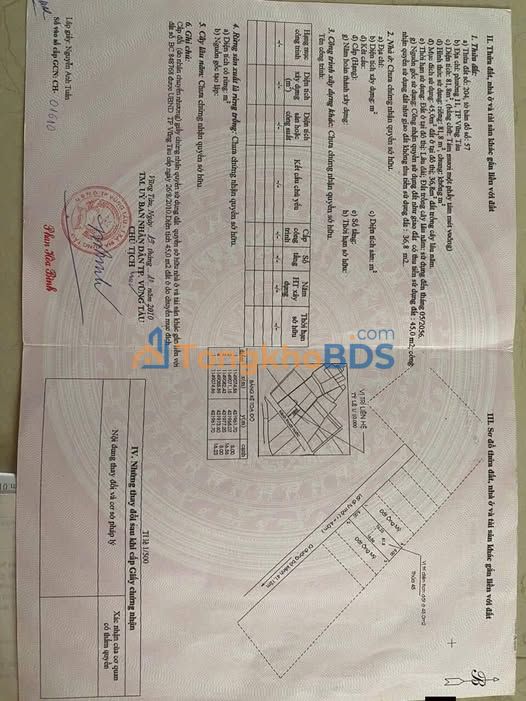 Bán Đất Long Đất Bà Rịa - Vũng Tàu 81.8m² Gần Bệnh Viện VT