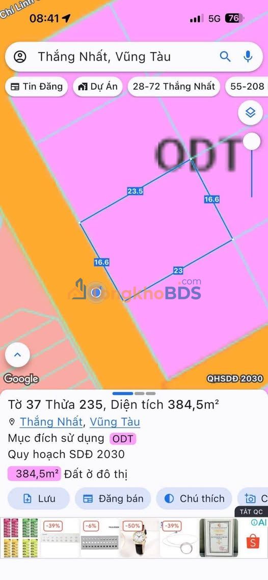 Đất biệt thự Chí Linh 2 - 365m² Hướng Bắc - Sổ hồng riêng