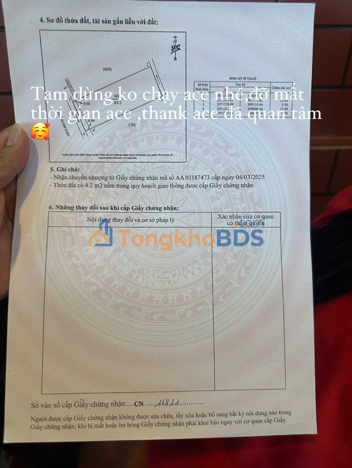 Đất nền mặt đường Hòa Thuận, TP Vinh - 120m² đất ở, giá tốt