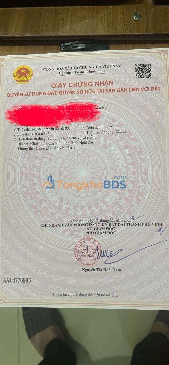 Bán Đất Vinh Lộc Nghệ An 82m² - Sổ Đỏ Sẵn Sàng - Gần Trung Tâm Hành Chính