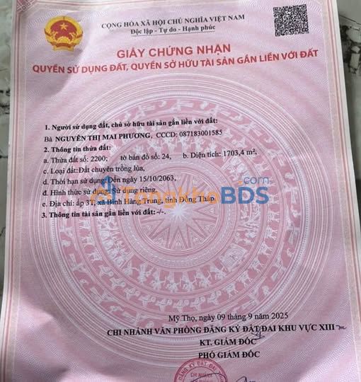 Bán Đất Vườn 1700m² Đồng Tháp - Sẵn Sàng Xây Dựng & Làm Vườn