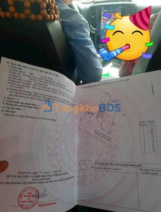 Đất Nền 2 Mặt Tiền Tỉnh Lộ 8, Diên Khánh - 350m², Giá Đầu Tư 1.75 Tỷ