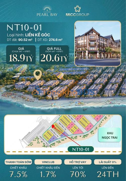 Townhouse Góc NT10-01 Nha Trang - 90.52m² Sẵn Sàng Vào Ở