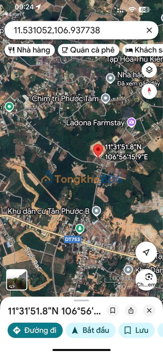 Đất Nền Tân Phước, Đồng Xoài 208m² - Sổ Hồng Thổ Cư, Giá Đầu Tư