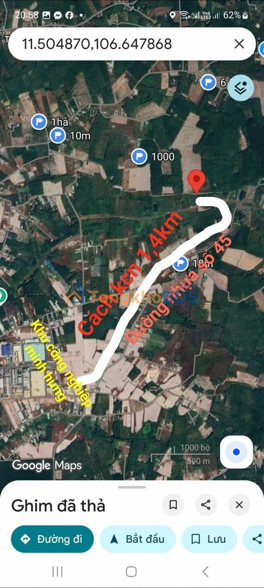 Đất Nền Minh Hưng 500m² - Sổ Hồng Sẵn, Giá Chỉ 3xx Triệu