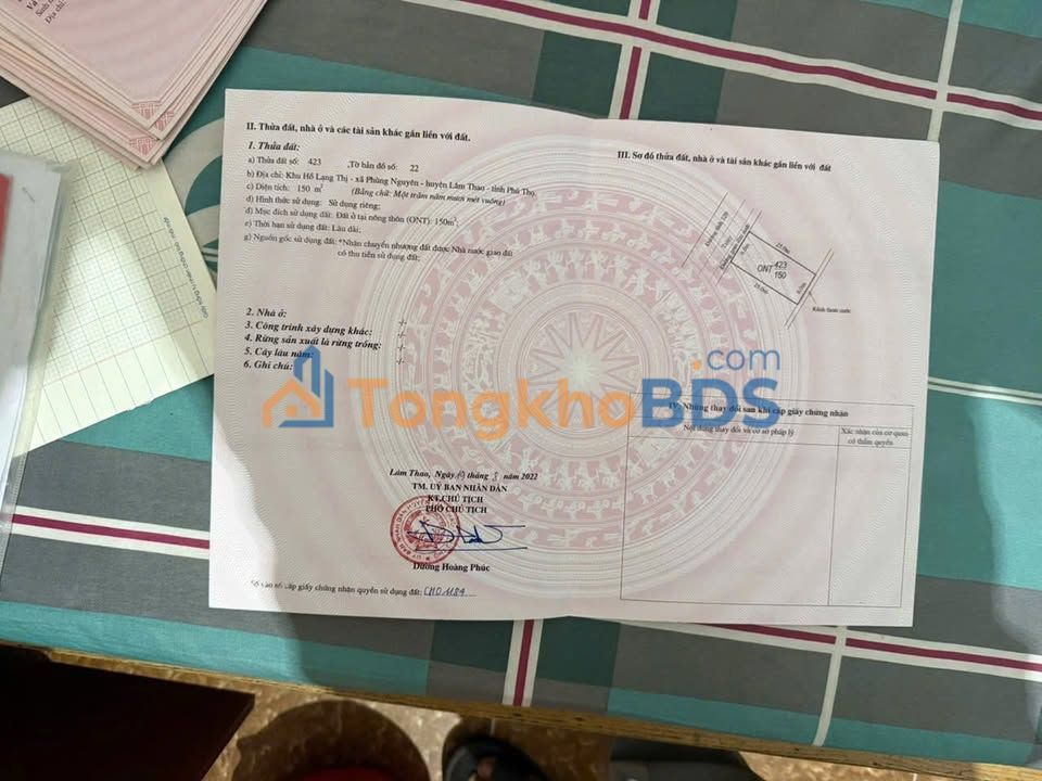 Mặt Tiền QL32c Lâm Thao 150m² - Kinh Doanh Sầm Uất, Dân Cư Đông Đúc