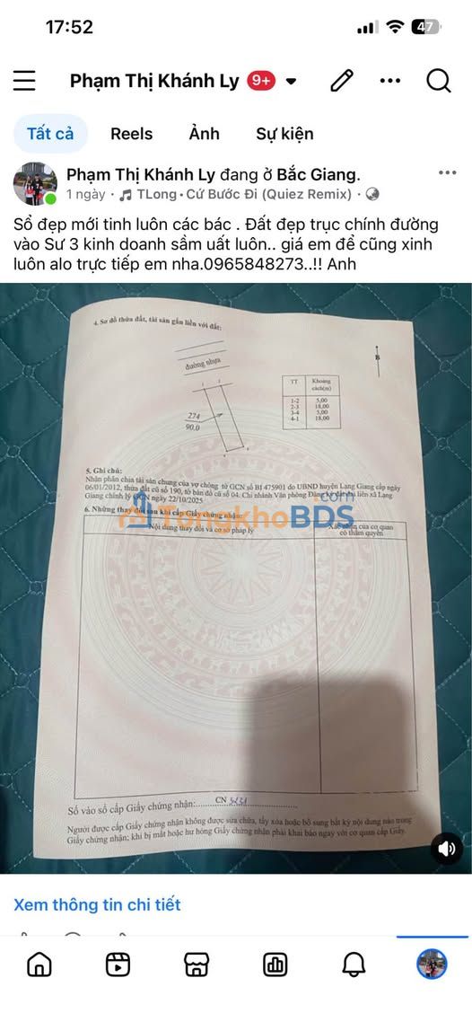 Đất nền Quang Thịnh 90m² thỏa thuận - Sổ đỏ chính chủ