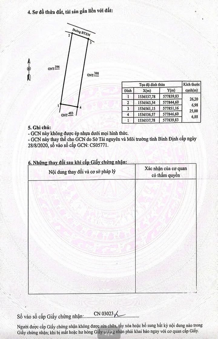 Nhà Ngang 7m Bình Nghi, Tây Sơn - 174m² Giá 5xx Triệu