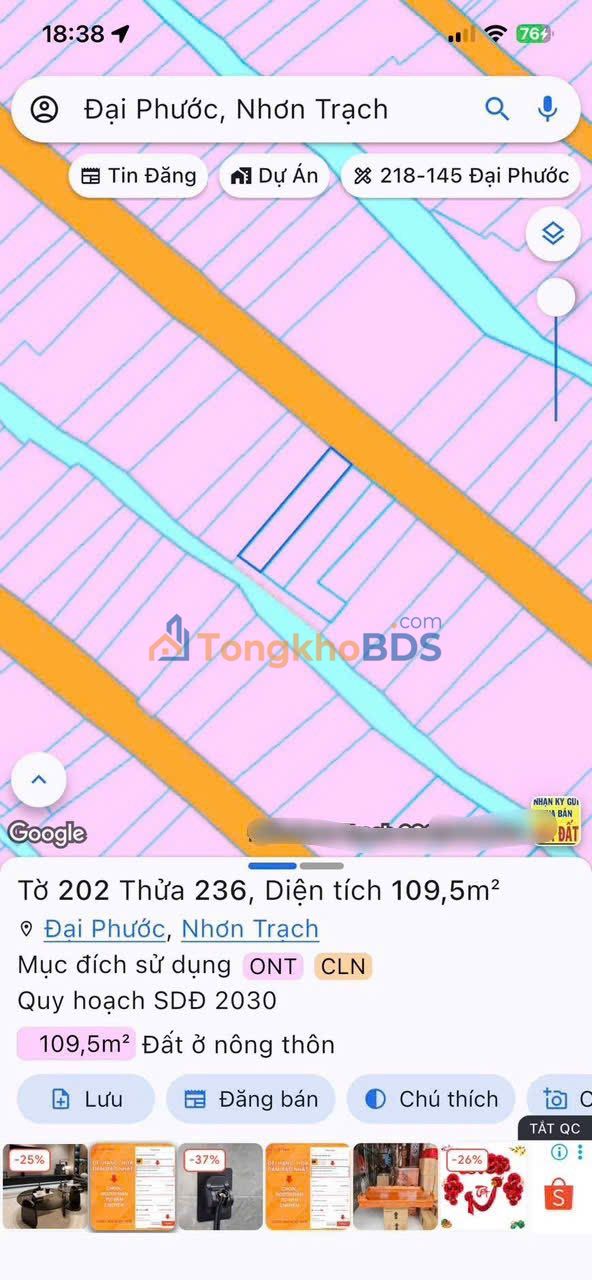 Đất Nền Phước Khánh 110m² Mặt Tiền Đường Nhựa - Giá 1.89 Tỷ