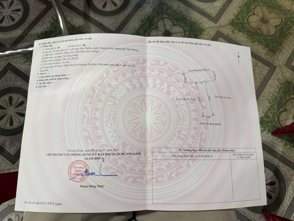 Đất nền tái định cư Hòa Nghĩa 100m² - Sổ đỏ chính chủ, giá đầu tư 3.1 tỷ