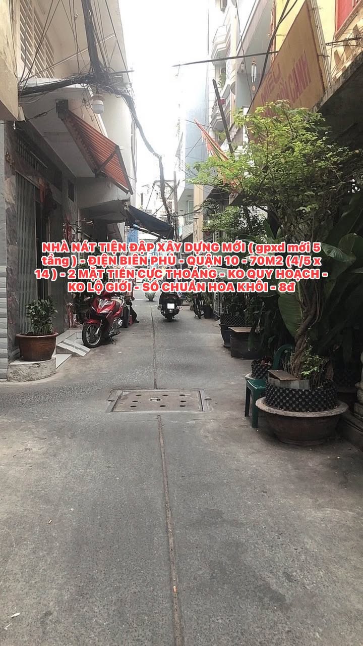 Nhà nát Điện Biên Phủ, Q10 - 70m² - Cơ hội xây mới 5 tầng